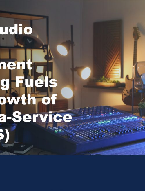 Audio mix deck on a desk with additional equipment to illustrate the benefits of audio visual equipment leasing and financing