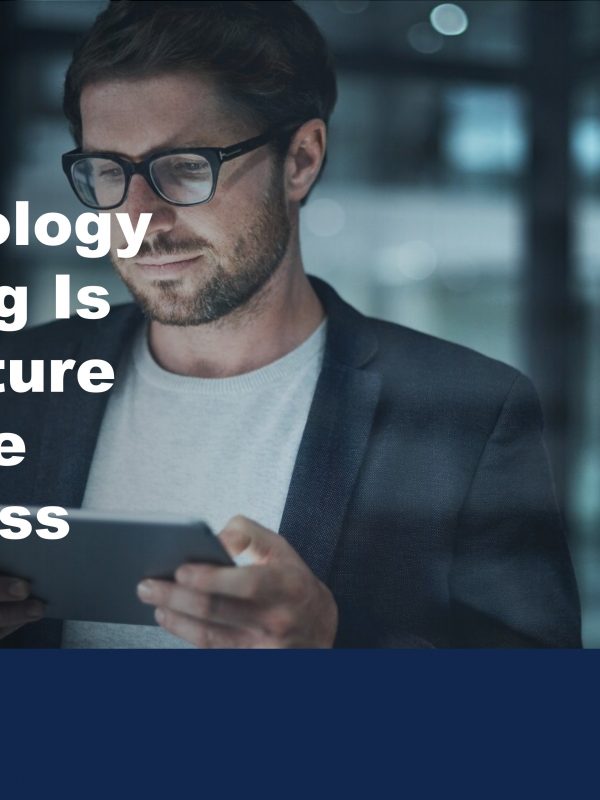 Title image of a man holding a tablet device to illustrate the benefits of technology leasing