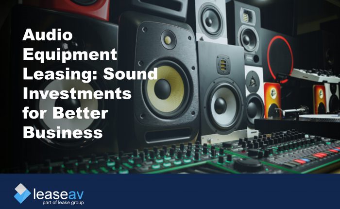 Image of sound systems to illustrate the benefits of audio equipment leasing