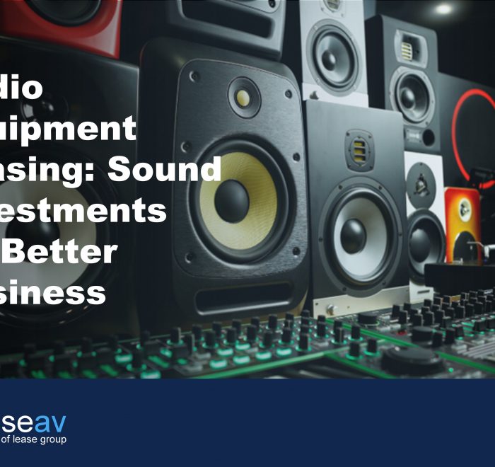 Image of sound systems to illustrate the benefits of audio equipment leasing